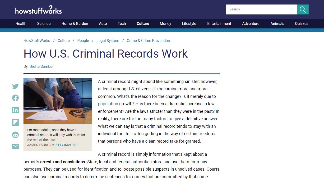 How U.S. Criminal Records Work | HowStuffWorks